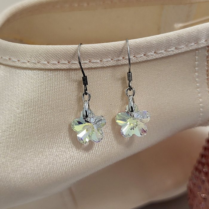 Cercei din Argint - Siam Flower Swarovski [3]