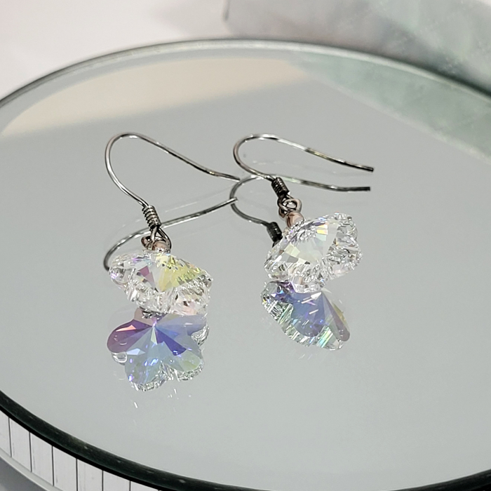 Cercei din Argint - Siam Flower Swarovski [4]