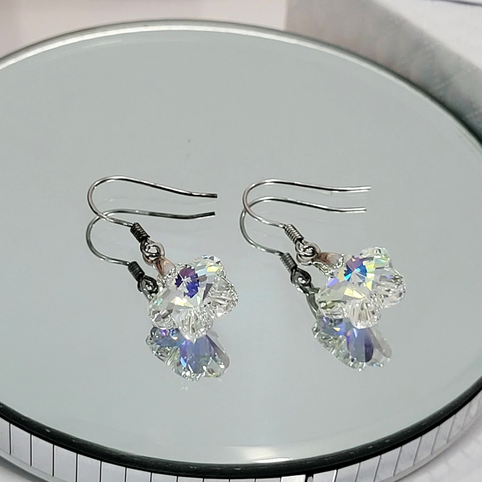 Cercei din Argint - Siam Flower Swarovski [6]
