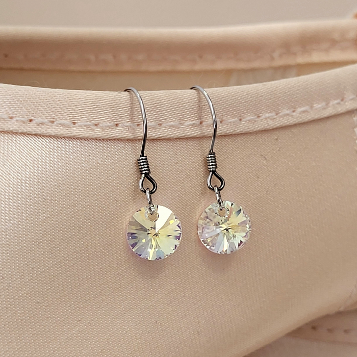 Cercei din Argint - Siam Round Swarovski [5]