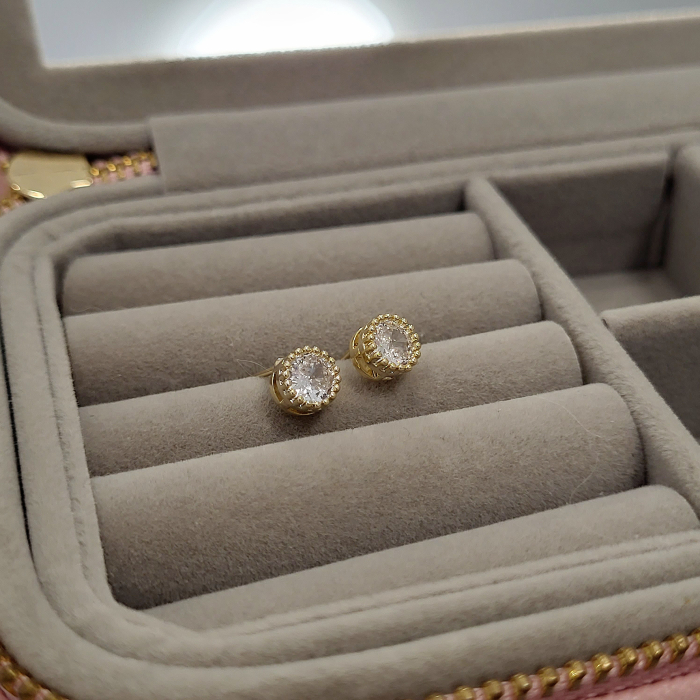 Cercei tip Swarovski - gold [3]