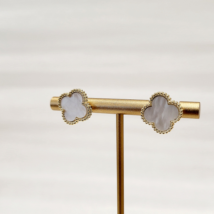 Cercei tip Van Cleef - white & gold [4]