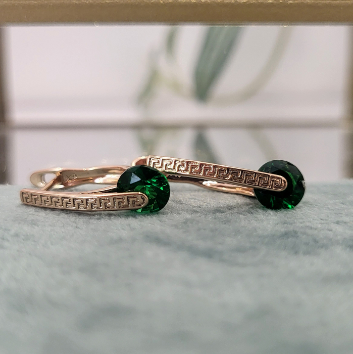 Cercei - Zeina Green Swarovski [3]