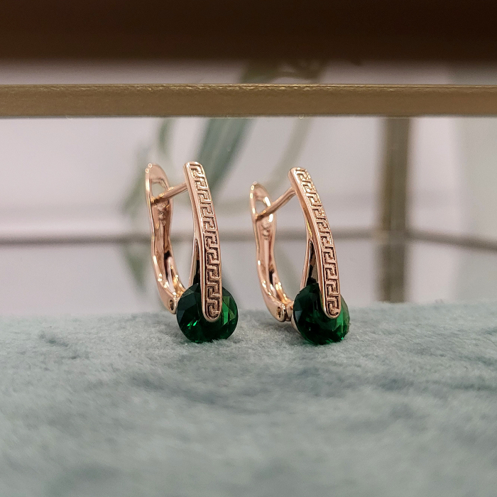 Cercei - Zeina Green Swarovski [5]