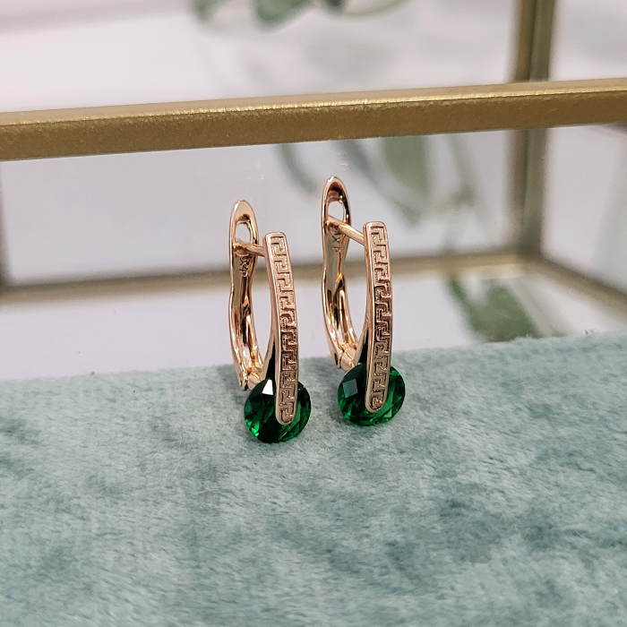 Cercei - Zeina Green Swarovski [2]