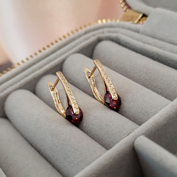 Cercei - Zeina Red Swarovski [2]