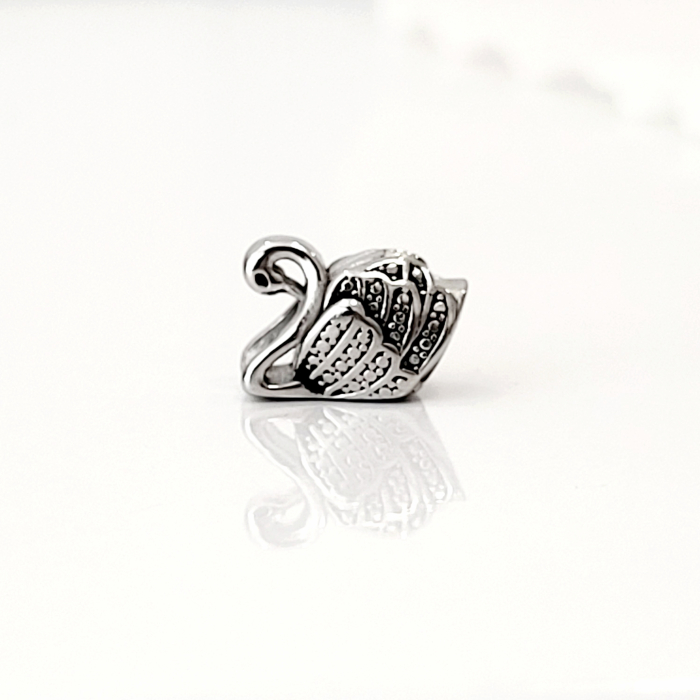 Charm în formă de lebădă - compatibil Pandora - silver [4]