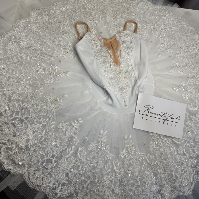 Costum de scenă - tutu de balet pentru copii - alb - Raymonda [3]
