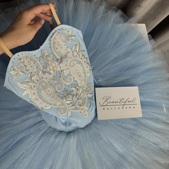 Costum de scenă - tutu de balet pentru copii - bleu - Queen of Dryads [3]