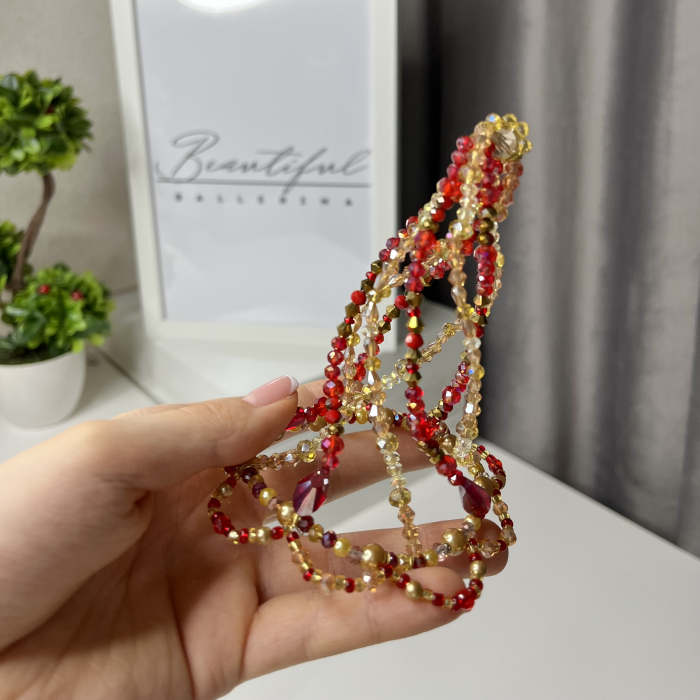 Harlequinade Pro Headpiece - gold & red [3]