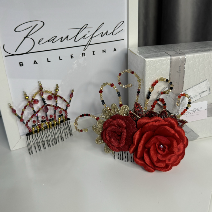 Red Rose - 2 piece Pro headpiece - Paquita [7]