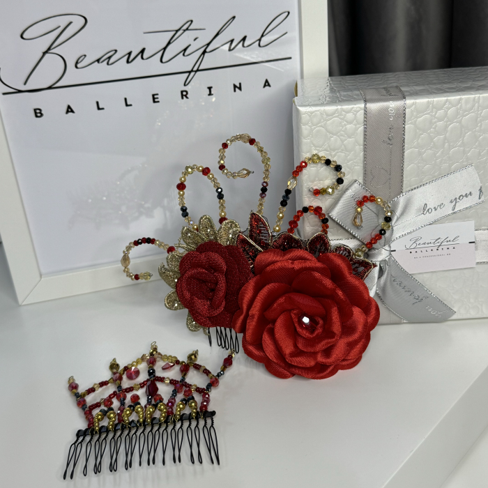 Red Rose - 2 piece Pro headpiece - Paquita [4]