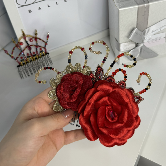 Red Rose - 2 piece Pro headpiece - Paquita [5]