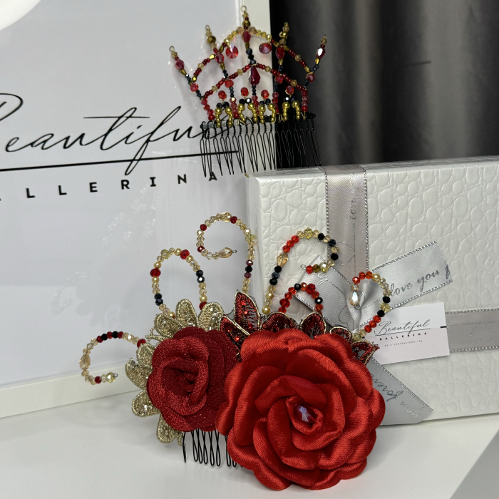 Red Rose - 2 piece Pro headpiece - Paquita [6]