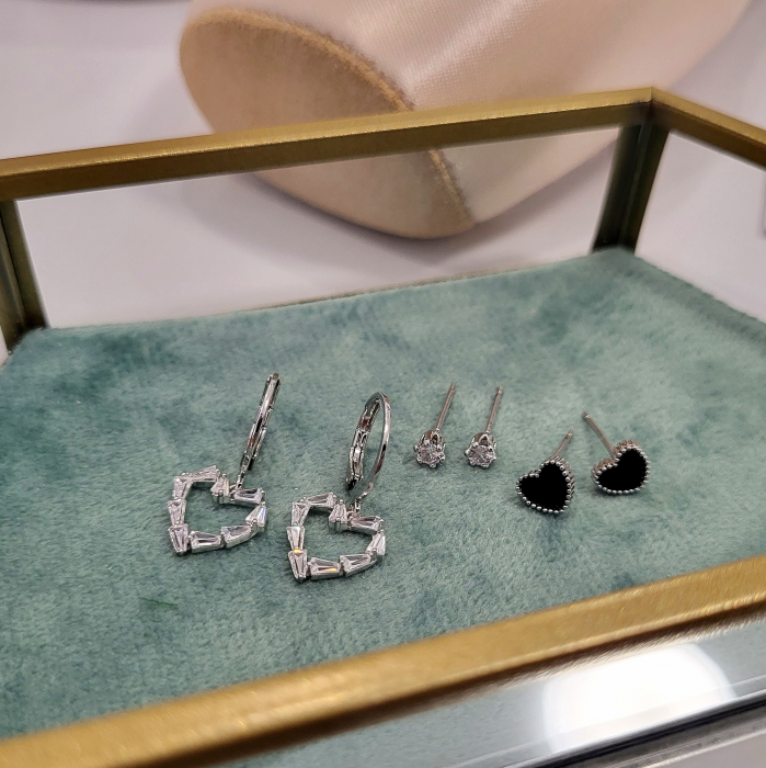 Set cercei -True Love - 3 perechi, silver [5]