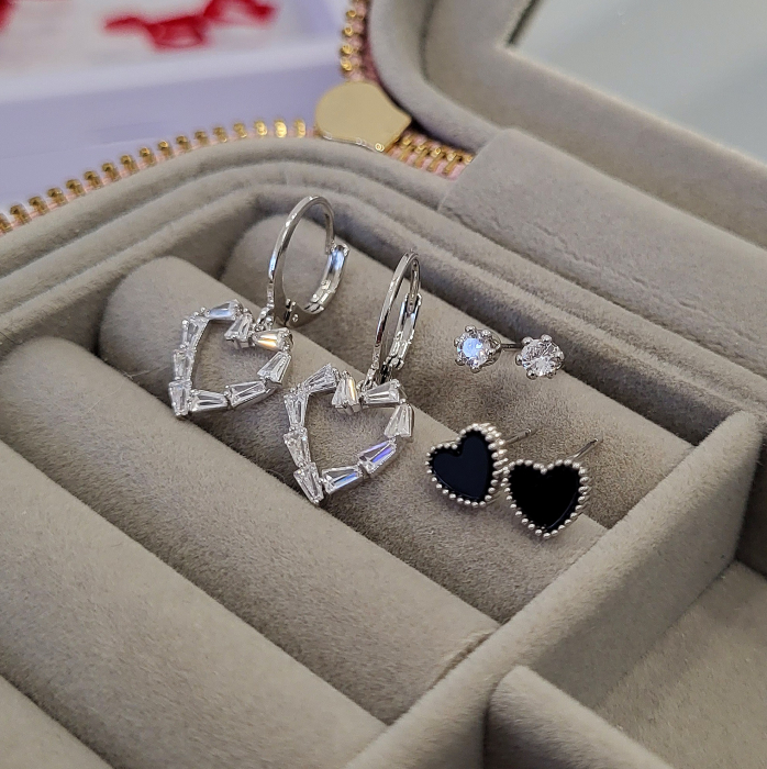Set cercei -True Love - 3 perechi, silver [3]