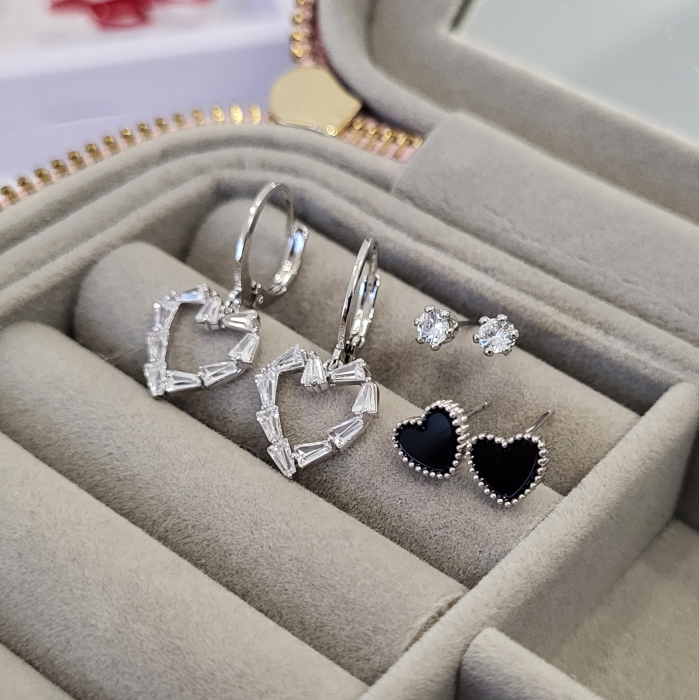 Set cercei -True Love - 3 perechi, silver [7]