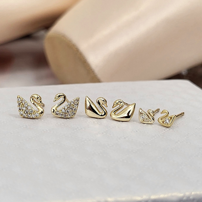 Set Cercei - Little Swans - 3 perechi - gold [5]
