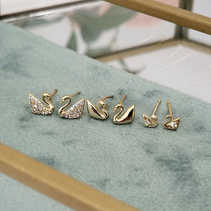 Set Cercei - Little Swans - 3 perechi - gold [7]