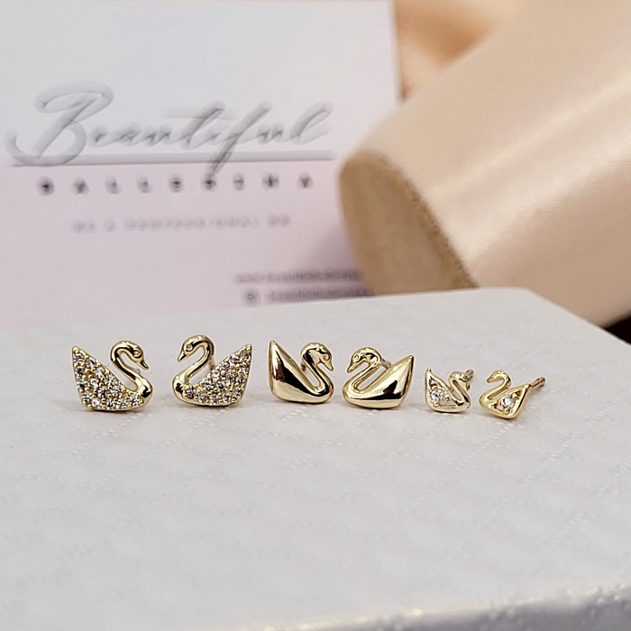 Set Cercei - Little Swans - 3 perechi - gold [3]