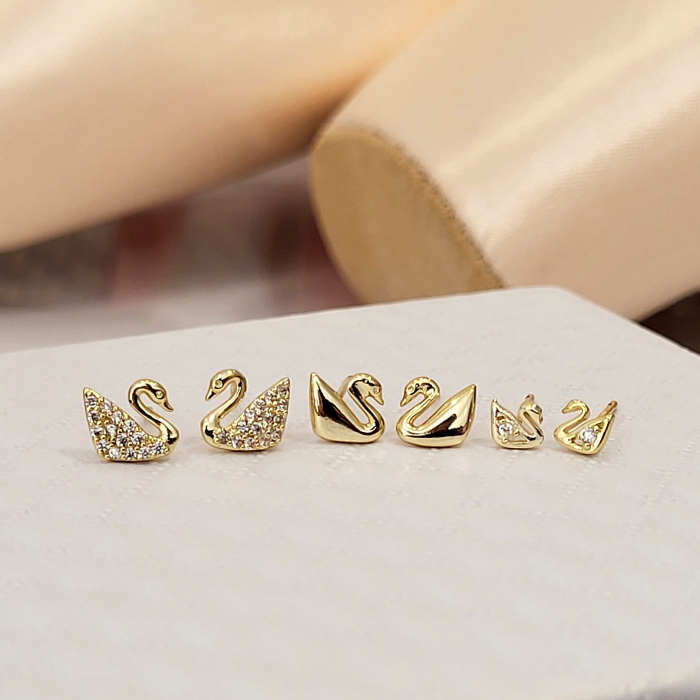 Set Cercei - Little Swans - 3 perechi - gold [6]