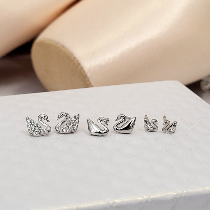 Set Cercei - Little Swans - 3 perechi - silver [7]