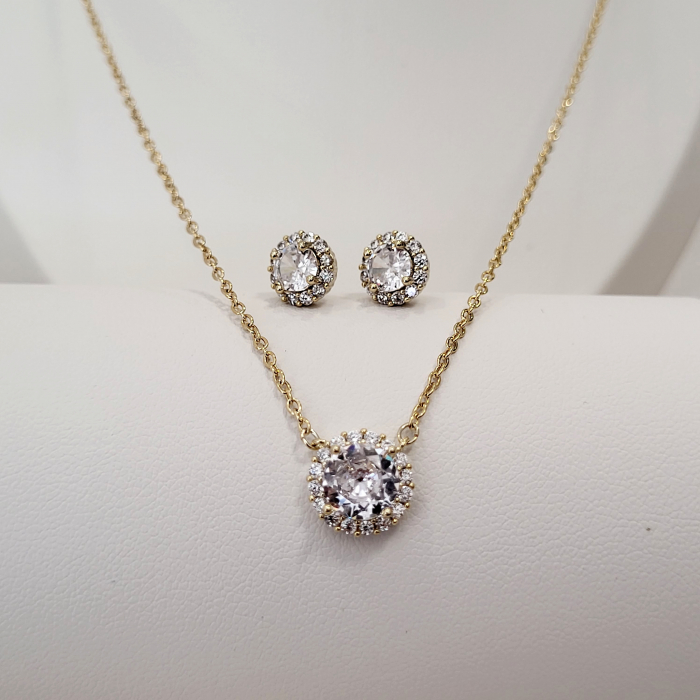 Set Diamond - gold - lantisor + cercei [5]