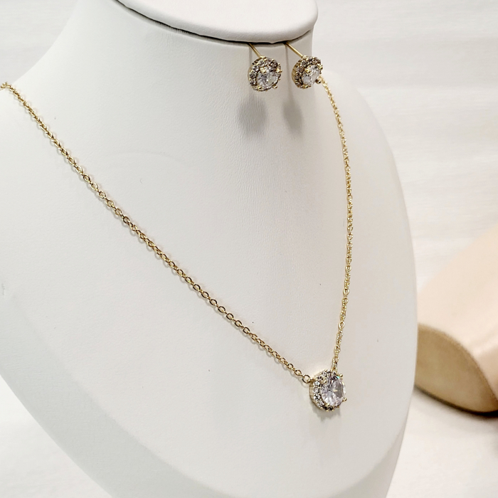 Set Diamond - gold - lantisor + cercei [6]