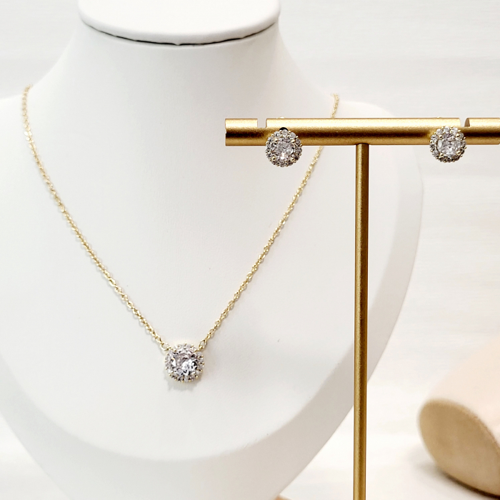 Set Diamond - gold - lantisor + cercei [7]