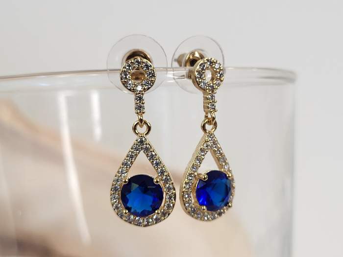 Special - Variation Earrings - Blue/Gold [2]