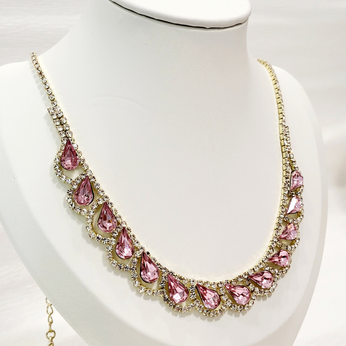 Stage Set - Pink & Gold - colier si cercei pentru scena [2]