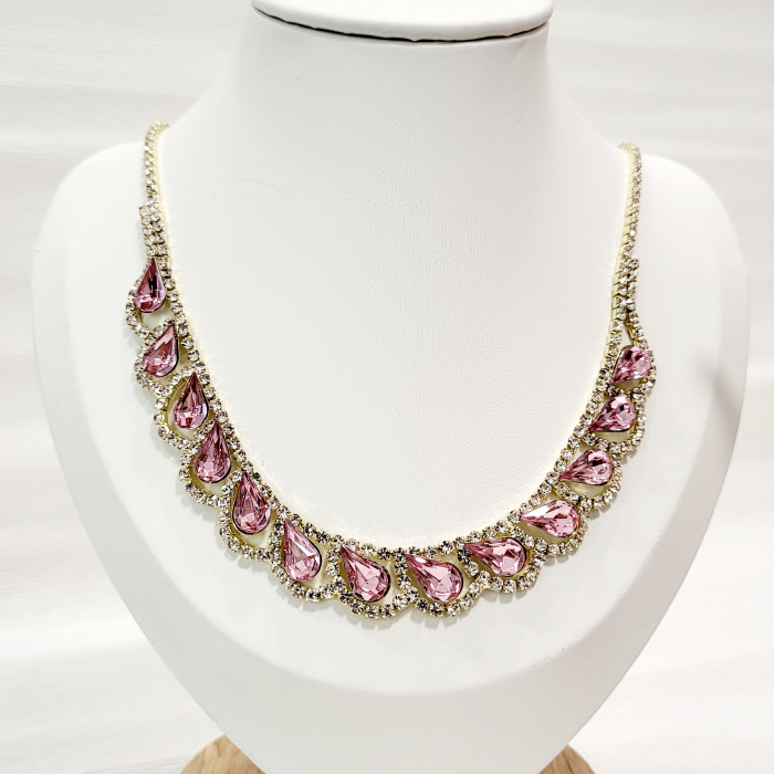 Stage Set - Pink & Gold - colier si cercei pentru scena [5]