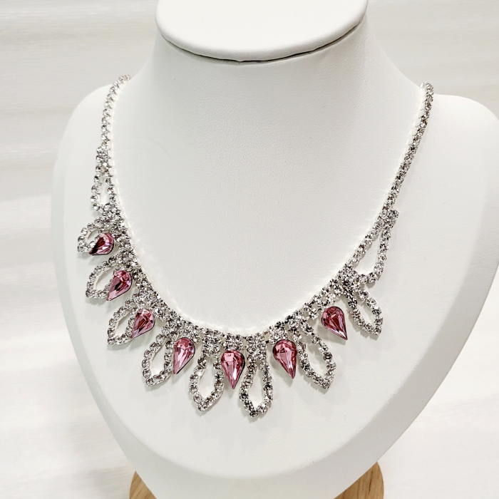 Stage Set - Pink & Silver - colier si cercei pentru scena [3]