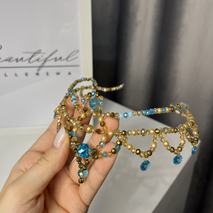 Tiara gold and turquoise - Le Corsaire [4]