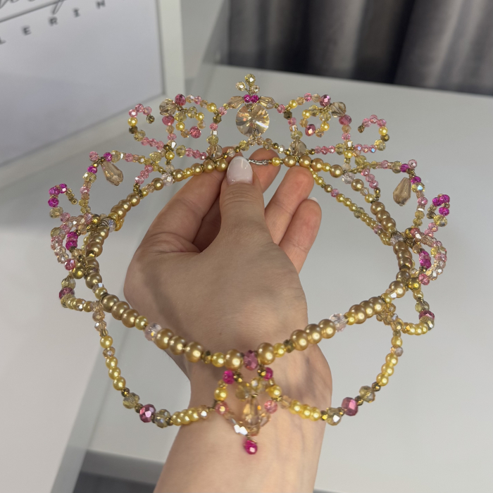 Tiara - gold & pink - Medora [4]