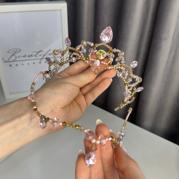 Tiara - gold & pink - Talisman [3]