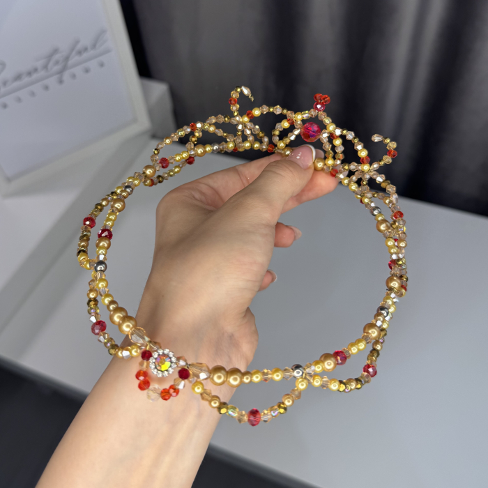 Tiara - gold & red - Diana [3]
