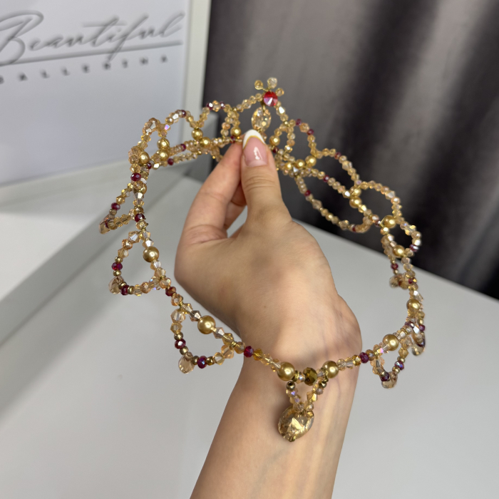 Tiara - gold & red - Esmeralda [3]