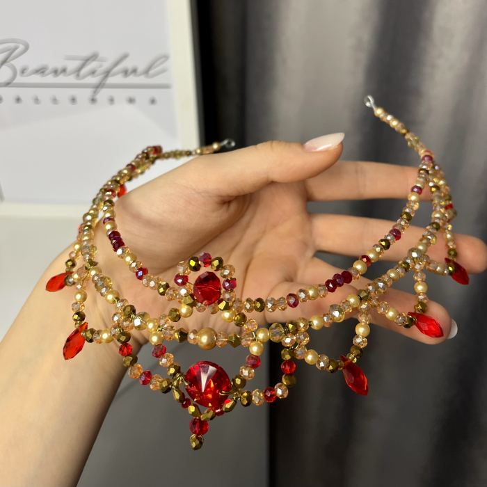 Tiara gold & red - Esmeralda [6]