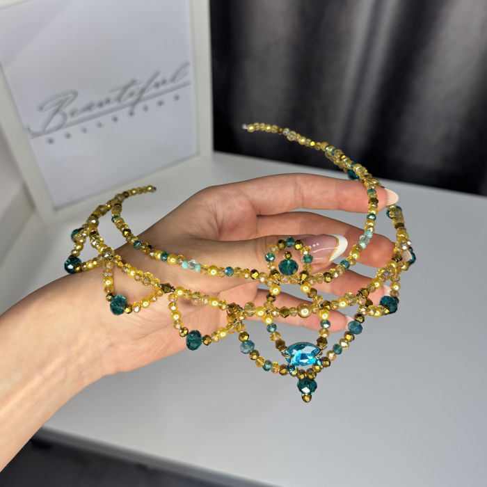 Tiara gold & turquoise - Corsaire [5]