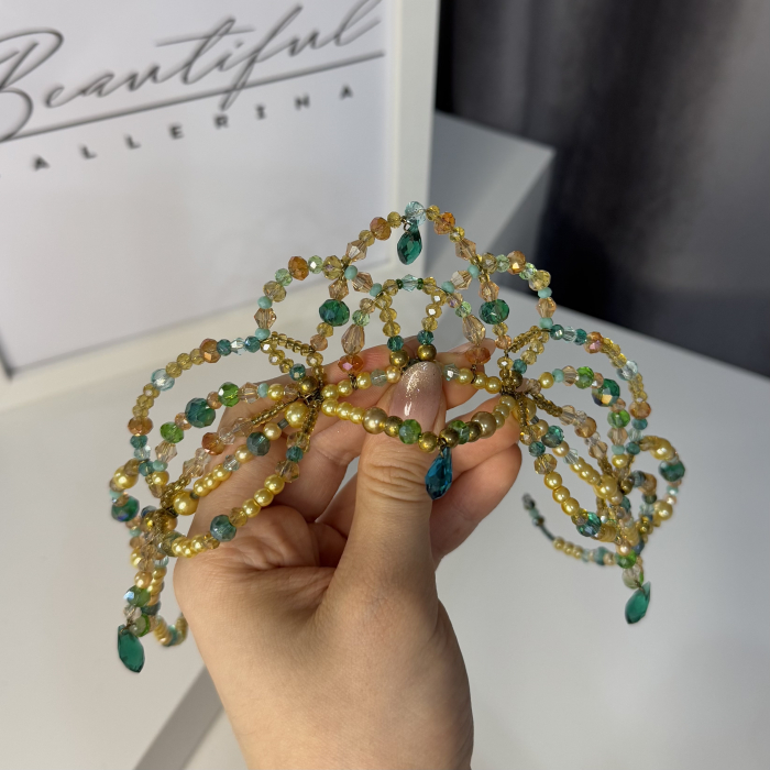Tiara - green & gold - Esmeralda [8]