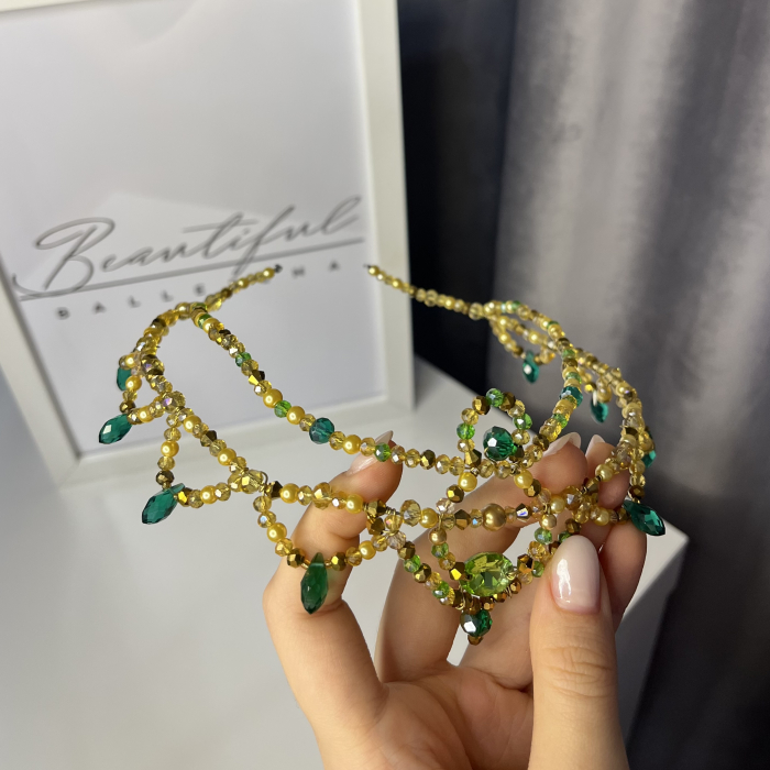 Tiara green & gold - Esmeralda [5]
