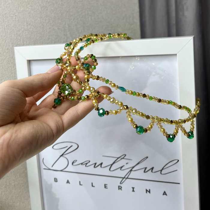 Tiara green & gold - Esmeralda [2]