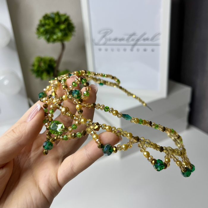 Tiara green & gold - Esmeralda [3]