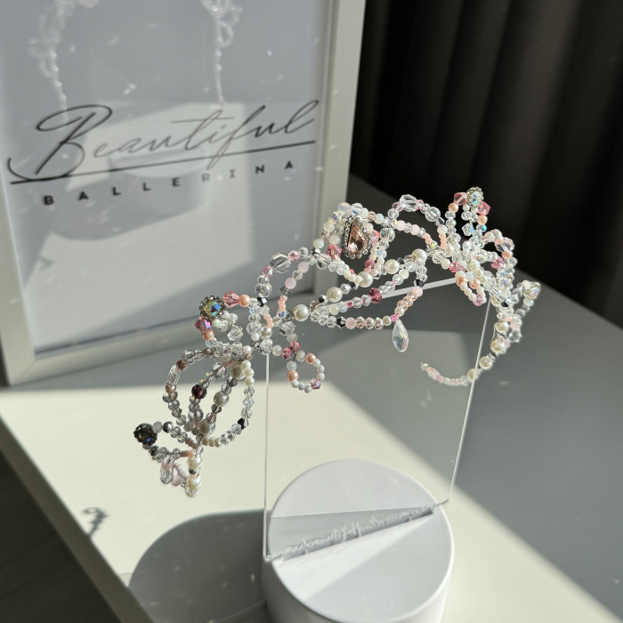Tiara Model - Etoile - white & light pink - Aurora [4]
