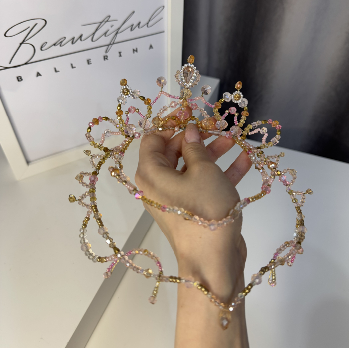 Tiara - pink , white , gold - Le Corsaire [7]