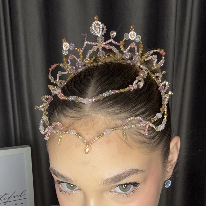 Tiara - pink , white , gold - Le Corsaire [10]