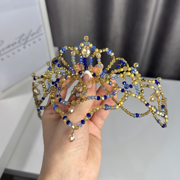 Tiara - royal blue & gold - Gamzatti [5]