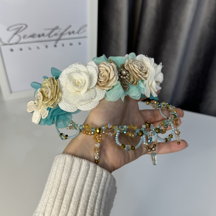 Tiara Turquoise, White & Gold - Cupid [5]