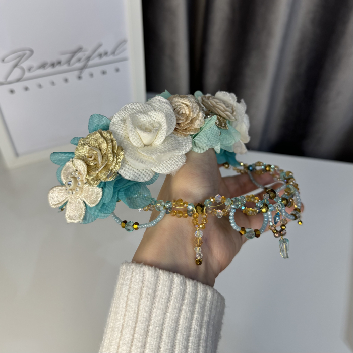 Tiara Turquoise, White & Gold - Cupid [3]